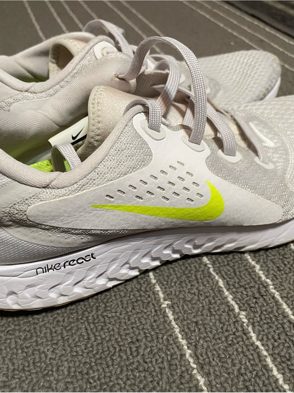 Nike Women’s Running Shoes - Light Grey with Volt Swoosh